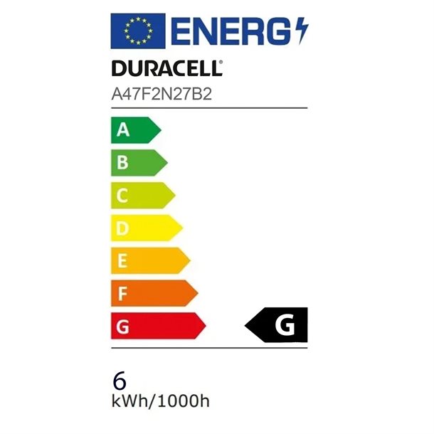 Duracell® LED-pære E27 470 lumen 2 stk. A47F2N27B2
